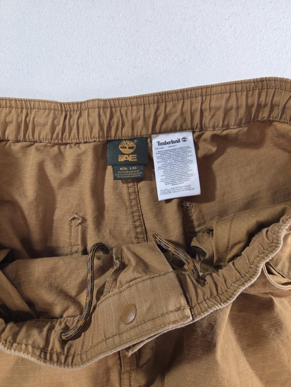 Timberland x AE Men’s Brown Ripstop Pants 36x32 - Picture 7 of 8